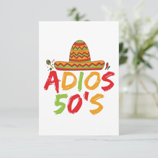 50誕生日メキシコパーティーシンコデマヨフィエスタ サンキューカード (スタンド正面)