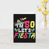 50誕生日メキシコパーティー私は50レッツフィエスタ カード (黄色い花)