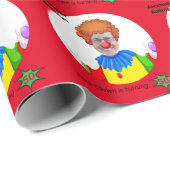 50誕生日メンズニューイエローおもしろいピエロエピック ラッピングペーパー (ロールコーナー)