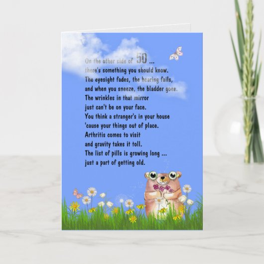 50誕生日ユーモア年取りカード カード (正面)