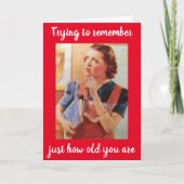 **50誕生日ユーモア**君の年齢を思い出せないのか？ カード (正面)