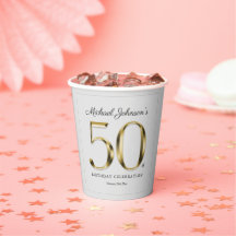 50誕生日ライトグレー無地の金ゴールド文字クラス