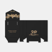 50誕生日ラグジュアリーゴールデンフラワークラシエレガントー フェイバーボックス (折り畳みなし)