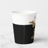 50誕生日ラグジュアリーゴールデンフラワークラシエレガントー 紙コップ (右)