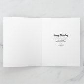 50誕生日レオパード印刷ゴールドフォイルバルーン カード (内部)