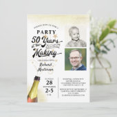 50誕生日レトロ年 招待状 (スタンド正面)