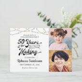 50誕生日レトロ50年メイキング・ライト 招待状 (スタンド正面)