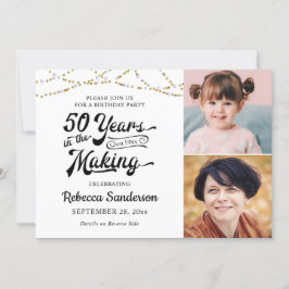 50誕生日レトロ50年メイキング・ライト 招待状