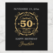 50誕生日ワインラベル ワインラベル (シングルラベル)