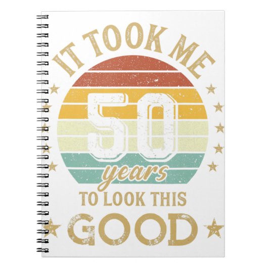 50誕生日ヴィンテージ見るのに50年かかった ノートブック (正面)