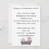 50誕生日両面フラットカードスパ招待状 招待状 (裏面)