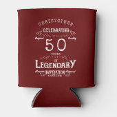 50誕生日伝説の赤いヴィンテージ名伝説 缶クーラー (正面)