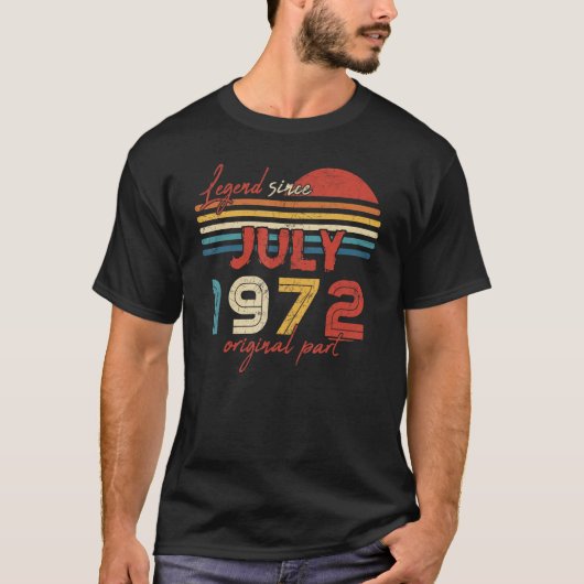 50誕生日伝説1972年7月以来オリジナル部分 Tシャツ (正面)