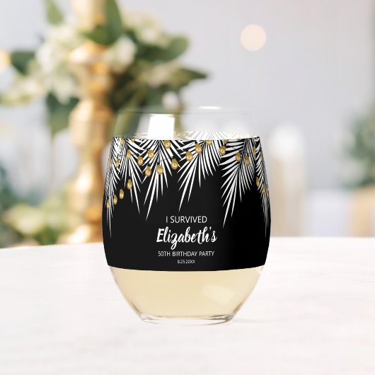 50誕生日優先飲み物用品セット ステムなしワイングラス (インサイチュ (ウェディング))