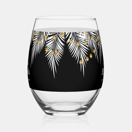 50誕生日優先飲み物用品セット ステムなしワイングラス (右)