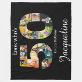 50誕生日写真集パーソナライズされた フリースブランケット (正面)