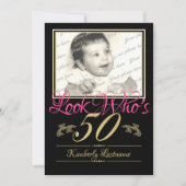 50誕生日写真 招待状 (正面)
