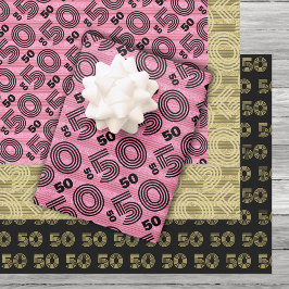 50誕生日包装紙シート ラッピングペーパーシート