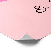 50誕生日名ピンク50と素晴らしいエレガント ポスター (角)