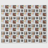 50誕生日名(写真) ラッピングペーパー (フラット)