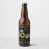 50誕生日名Guitars Music Rocks 50 ビールラベル (正面)