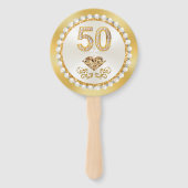 50誕生日女性のパーティー好意， PHOTO ハンドファン (裏面)