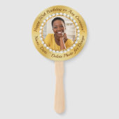 50誕生日女性のパーティー好意， PHOTO ハンドファン (正面)