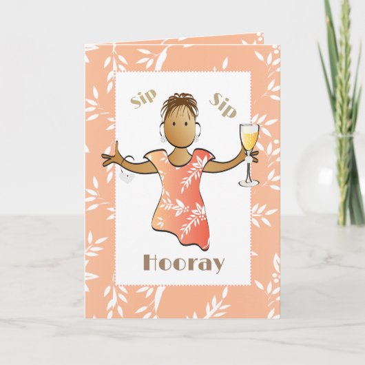 50誕生日女性風刺民族おもしろいことわざ カード (正面)