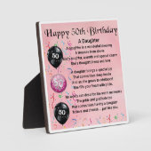 50誕生日女歌碑 フォトプラーク (正面)