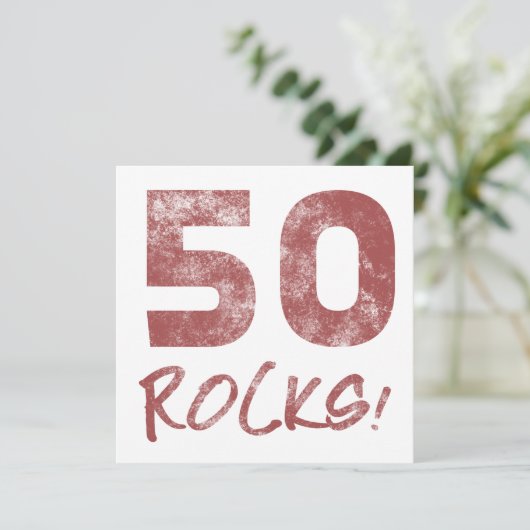 50誕生日岩 カード (スタンド正面)