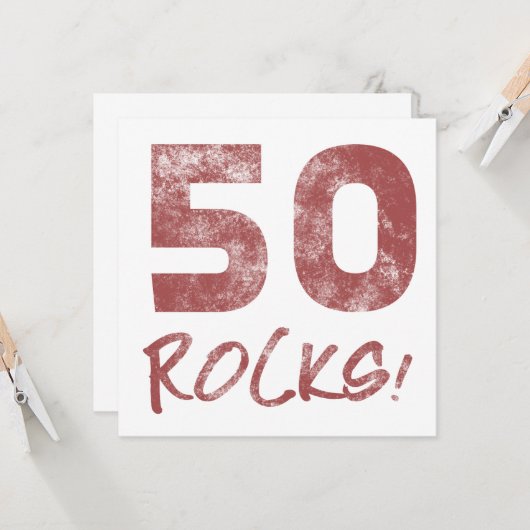50誕生日岩 カード (正面/裏面インサイチュ)
