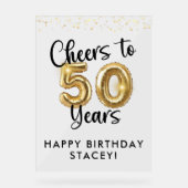 50誕生日応援から50年のウェルカムサイン アクリルサイン (正面)