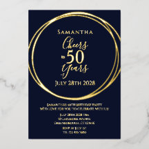 50誕生日応援から50年パーティー海軍金ゴールド
