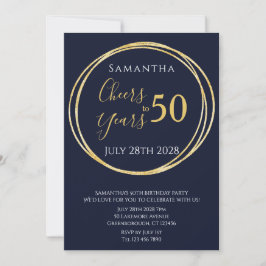 50誕生日応援から50年海軍金ゴールドパーティー 招待状