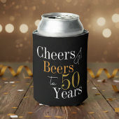 50誕生日応援とビアーズブラック金ゴールドパーティー 缶クーラー