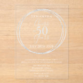 50誕生日応援～50年パーティー アクリル招待状 (正面)
