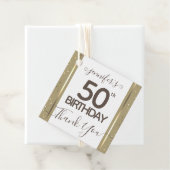 50誕生日感謝金ゴールドスクリプエレガントト フェイバータグ (インサイチュ)