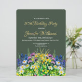 50誕生日招待山花 招待状 (スタンド正面)