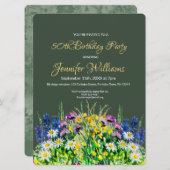 50誕生日招待山花 招待状 (正面/裏面)