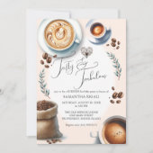 50誕生日招待状コーヒーをテーマにした 招待状 (正面)