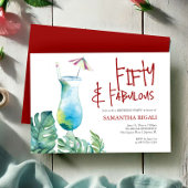 50誕生日招待状トロピカルカクテル 招待状