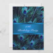 50誕生日招待状ピーコック50誕生日 招待状 (正面)