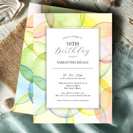 50誕生日招待状数々のカラー 招待状