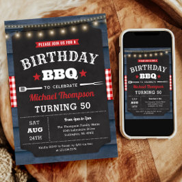 50誕生日招待状 – バーベキューパーティー 招待状