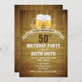 50誕生日招待状 – 任意の年齢 招待状 (正面/裏面)