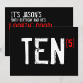 50誕生日招待状- A 10回（5回） 招待状 (正面/裏面)