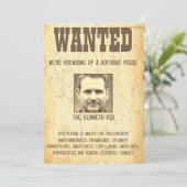 50誕生日指名手配ポスター🤠旧西ヴィンテージ 招待状 (スタンド正面)