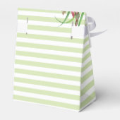 50誕生日暖かいフローラ春開花ストライプ フェイバーボックス (裏面サイド)