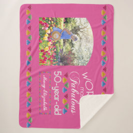 50誕生日最も素晴らしい宝石あなたの写真 シェルパブランケット