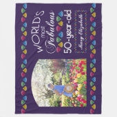 50誕生日最も素晴らしい宝石あなたの写真 フリースブランケット (正面)